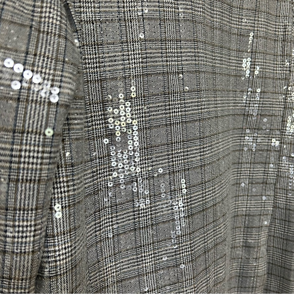 Jason Wu Sequined Double Breasted Blazer Gray Plaid Small NEW - Picture 12 of 16